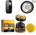 Car Tire Shine with Sponge, Tire Coating Paste Tire Polishing Paste, Long-Lasting Wet Gloss Tire Dressing for Cars Trucks Motorcycles RVs, Easy Apply Wheel Shine (3)