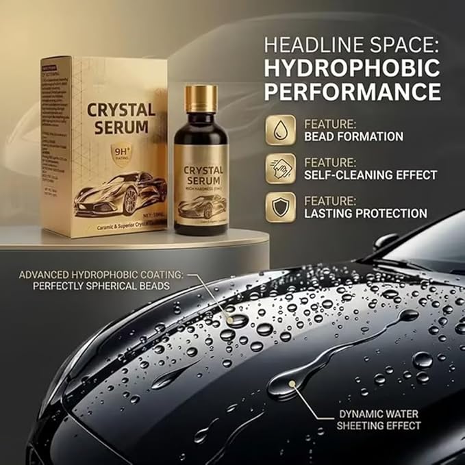 Graphene Ceramic Coating for Cars – 9H Hardness, 10+ Years Protection, Hydrophobic & Scratch Resistant, Long-Lasting Shine & Easy Maintenance (3 Pcs)