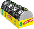 LITTLE TREES Car Air Freshener | Fiber Can Provides Long Lasting Scent for Auto or Home | Recycled Fiber | Black Ice, 4 Air Fresheners