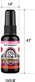 BluntPower (Peppermint, 1 Pack) Concentrated Air Freshener for Room and Car Spray - Oil-Based Diffuser Spray Bottle - Long-Lasting Bathroom Spray, Car Freshener, & Odor Eliminator Spray