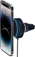iOttie Velox Mini MagSafe Compatible Air Vent Car Mount in Midnight Blue with Wireless Charging. Compatible with MagSafe iPhones Including iPhone 12/13/14/15/16/17 Series (Car Charger Not Included)