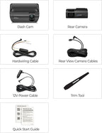 THINKWARE ARC 700 4K Dash Cam Front and Rear, No Memory Card, 4K+2K Dual Camera, Sony STARVIS Sensor, HDR, Super Night Vision 3.0, 5GHz Wi-Fi, GPS, Parking Mode, Speed and Red Light Alerts