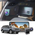 Fitcamx Front 2K+Rear 1080P Dash Cam Adapts for Volkswagen Atlas 2018-2026 & Atlas Cross Sport 2020-2026 (Model A/Slim-Tail), OEM Look, Dual HD Video, WiFi&APP, Loop Recording, Parking Mode, 64GB Card