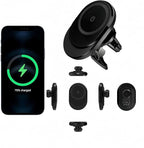 15W Magnetic Wireless Car Charger, Wireless Car Charger,Air Vent Car Phone Mount fit, Fast Charging Magnetic Phone Holder Mount for 16 Pro Plus Max 15 14 13 12 mini, Galaxy S23 S22 S21+