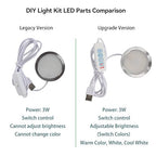 2PCS LED Lamp Kit 001 for Bambu Lab H2S/P2S/P1P/A1 Makerworld 3D Prints | 5V USB Powered, 3000K Warm White, Power-Off Color Storage, Adjustable Brightness & Color, DIY Hardware Spare Parts