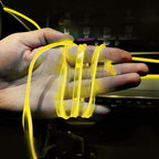 EL Wire Interior LED Strip Lights, USB Auto Neon Light With Sewing Edge, 16FT Electroluminescent Ambient Lighting Kit, Fuse Protection, Car Decoration Accessories (Yellow/16FT)