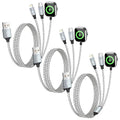 Travel Essentials 3in1 Multi Charging Cable for iPhone Watch Charger,USB A to Type C/IP/iWatch Charger, Charging Cords for Multiple Devices Compatible with iWatch Series&iPhone 16-12 5FT
