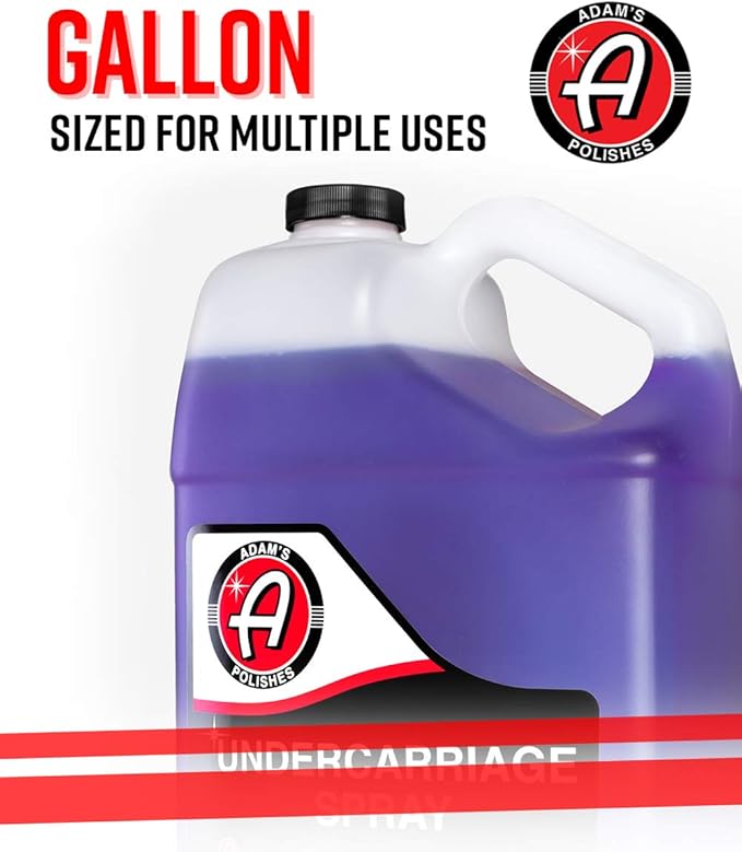 Adam's Polishes SiO2 Infused Invisible Undercarriage Dressing Spray for Car Detailing, Silica Infused for Preium Results, Works on Tires, Trim, Wheel Wells, Black Satin Finish (1 Gallon)