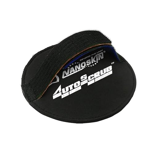 Nanoskin AUTOSCRUB 5 3/4" Hand Strap Applicator – Clay Bar Alternative for Removing Contaminants from Paint, Glass, Plastic, and Metal | Compatible with 6" Pads | Easy Pre-Wax & Coating Prep