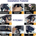 Fitcamx 4K Dash Cam Suitable for Hyundai Santa Fe 2024-2026 (Part No#P6000), OEM Factory Look, UHD 2160P Video, Built-in WiFi & APP, Loop Recording, G-Sensor, Plug & Play, 64GB Card