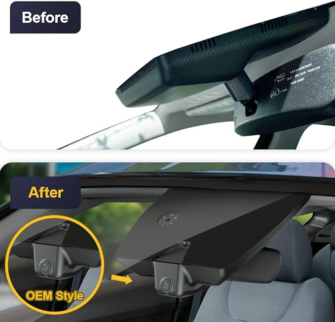 Fitcamx 4K Dash Cam Suitable for Hyundai Santa Fe 2021-2023 (Part No#S1500 S2500) with Auto-Dimming, OEM Look, UHD 2160P Video, Built-in WiFi & APP, Loop Recording, G-Sensor, Plug& Play, 64GB Card
