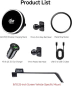 Qi2.2 Max 25W Fast Wireless Car Charger Phone Holder for 2023 2024 2025 2026 Kia NIRO/EV/Hybrid 8/10.25-Inch Screen, Magnetic Phone Mount Compatible with MagSafe