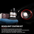 Dr. Beasley's Headlight Coating Kit for Auto - Hydrophobic Nano Ceramic Coating, Prevents Fogging and Hazing, UV Inhibitors, Easier Cleaning, Sheets Liquids, Blocks Contaminants