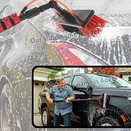 Telescopic Window Cleaning Brush - 3.6-10.8M Water Fed Pole with Soap Dispenser Perfect for Roof & High Window Cleaning Durable & Lightweight Cleaning Equipment