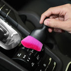 AOCISKA Car Interior Detailing Brush,Soft Bristle Cleaning Brush Car Detailing Brush Dusting Brush,Car Interior Cleaning Tool,Auto Detail Brush Car Dash Duster Brush (Black&Double Purple)