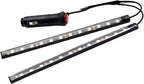 LED Interior Lights DC 12V Seat Ambient Light Cigaret Lighter, Car Uncer Dash LED Light Strip DRL Daylight Strip Car Atmosphere Lights-2 splitters in1 (White)