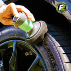 ExoForma Flow Tire Shine Applicator | Reusable Car & Truck Tire Dressing Applicator for No-Drip, Streak-Free Shine | Works with All Tire Shine & Gels | Professional Car Detailing Tool