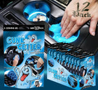 Car Cleaning Gel 12 Pack for Those Hard to Reach Places, Automotive Cup Holder Electronic Keyboard Office, Slime Gel Cleaner Dust Crumb Removal (Blueberry, 12 Pack)