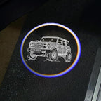 2Packs Car Door Lights Car Door Shadow Lights Projector Welcome Courtesy Lights (b-car-Gray)
