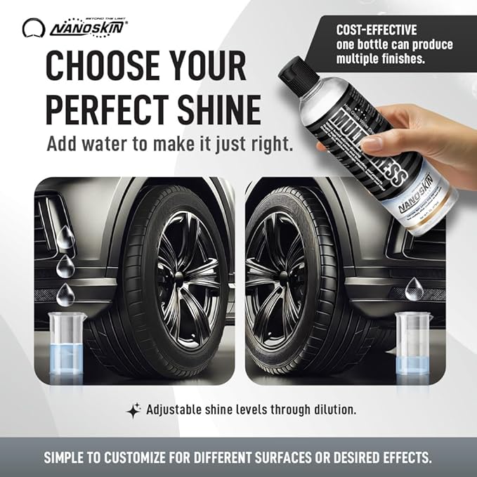 Nanoskin High Gloss Water Based, Silicone White Tire Dressing [NA-MDS16], 16 oz.
