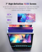 【SOOEMAKA】 Single Din Touchscreen Radio with Wireless CarPlay, 7 inch QLED Android Auto Screen for car,Motorized Flip Out Car Stereo Upgrade Fast Charging(QC/PD 3.0)/AM/FM/DSP/AHD (S7012)