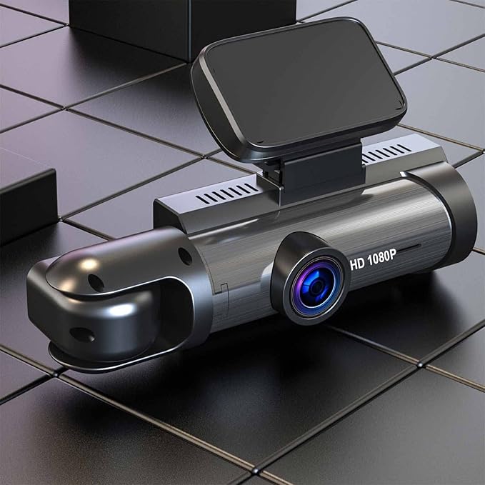 Dual Dash Cam Front and Inside, 1080P Dash Camera for Cars IR Night Vision Car Camera, Loop Recording, HDR, Accident Lock, 310 ° Wide-Angle, Parking Monitor, Motion Detection