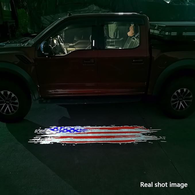 2Pcs Side Mirror Logo LED Welcome Lights Puddle Lamp Projector Door Light Floor Light Accessories Suitable for 2015 2016 2017 2018 2019 2020 2021 2022 2023 2024 2025 Ford Raptor F150 F250 F350