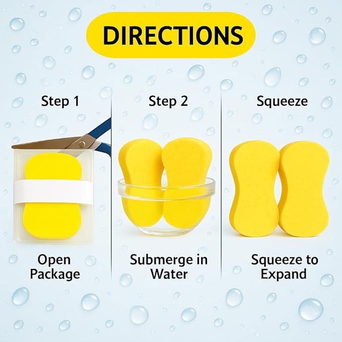 2-Pack Car Wash Sponges - Large Sponges, Extra Thick for All-Purpose Cleaning, Ideal for Vehicle Washing, Equipment Cleaning, Boat Cleaning