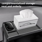 Temmis Dashboard Organizer for Honda CRV 2023-2026 (Gasoline & Hybrid), Silicone Dash Board Tissue Holder Dash Storage Tray Container Box Behind Screen-Red