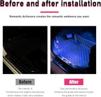 Car LED Strip Light, 24 LEDs RGB Neon Interior Atmosphere Lights, 12V Under Dash Ambient Night Light, Cigarette Lighter Auto Interior Decorative Lamp, Car Accessories (Blue)