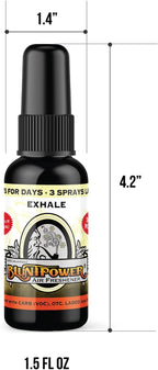 BluntPower (Exhale, 1 Pack) Concentrated Air Freshener for Room and Car Spray - Oil-Based Diffuser Spray Bottle - Long-Lasting Bathroom Spray, Car Freshener, & Odor Eliminator Spray