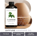 Brooklyn Botany Camphor Essential Oil - Huge 4 Fl Oz - 100% Pure and Natural - Premium Grade with Dropper - for Aromatherapy and Diffuser