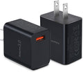 USB Wall Charger, Besgoods 5V 3A Fast Charging Block 3.0 Power Adapter 18W Compatible with Wireless Charger iPhone 16 15 14 Pro Max Galaxy S25 S24 S23 22 21 20 A03s Android Camping Fan Sun Lamp, 2Pack