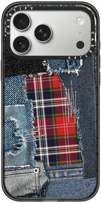 CASETiFY Impact iPhone 17 Pro Max Case [Slim/Compatible with Magsafe / 8.2 ft. 4X Military Grade Drop Protection] - Plaid Disorder Case - Clear Black