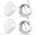 Charger for iPhone 17/16/15 Charger,Fast Charging iPhone 17/16/15 2Pack Type C Wall Adapter USB C Chargers Block 6FT USB-C to C Woven Cable for Apple iPhone 17 ProMax/Air/16 Plus/15,iPad Pro/Air/Mini