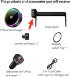 Qi2.2 25W Magnetic Car Mount Charger for 2026 Volvo XC60 Plug-in Hybrid / 2025 2026 Volvo XC90 Hybrid Accessories, for Cell Phone Holder 11.2 Inch Screen Fixed Clip with Cooling Fan
