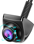 【360°Rotatable】 AHD 1080P Backup Camera for Car Super Night Vision 170° Wide Angle Reverse Camera IP69 Waterproof Back Up Camera for Cars Front Rear View Camera w Parking Assist