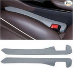 Car Seat Gap Filler 2 Pack, Universal Organizer for Car SUV Truck to Fill The Space Between Seat and Console, Car Seat Blocker and Catcher Prevent Things from Dropping, Easy to Install (Grey)