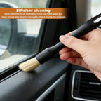 6PCS Car Interior Detailing Brush Set, Ultra Soft Boars Bristle Detailing Brushes for Cleaning Interior or Exterior, Emblem, Wheels, Air Vent, Leather Seats, Car Accessories for Truck, SUV