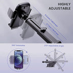 Qifutan Car Phone Holder Mount Phone Mount for Car Windshield/Dashboard/Air Vent Holder for iPhone & Android Smartphone, 360° Adjustable, Cell Phone Camera Mounts