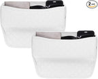 HARFINGTON 2pcs Car Seat Gap Filler Organizer 11.5 x 8 x 2.1 Inch Leather Universal Car Organizer Storage Box Between Seat and Console for Phone Sunglasses Keys, White
