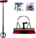 Extendable Window Cleaning Brush for Solar Panels, 35cm Brush Head, 10M Water Fed Pole, Roof Cleaning Kit, Conservatory Cleaning Tools, 39FT Hose Included