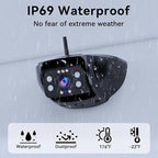 RV Backup Camera Wireless 7-inch for Furrion: Touchkey 4-Channel with Recording 1080P HD RV Rear View Camera Night Vision Waterproof Easy Install for Trailers, Boats, Fifth Wheels