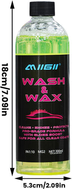 MIIGII Car Wash Soap with Paint Protection Coating - pH Balanced Car Shampoo - Rich Suds & Deep Cleaning - All Vehicles - 300ml (10oz)