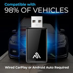 Wireless Carplay Adapter for Apple iPhone by AUTOSKY- Multi-User Seamless Connection for Convert Wired to Wireless Car Play Adapter - No Latency from iOS 10+ to Screen w/USB C
