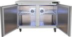 VEVOR Commercial Refrigerator, 48" Worktop Undercounter Refrigerator, 12.85 Cu. Ft Thick Stainless Steel Refrigerated Food Prep Station, 2 Door Worktop Fridge with lock for Restaurant, Bar, Diner