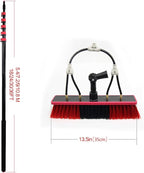 3.6-10.8m Window Cleaning Pole, Water Fed Telescopic Brush Extendable Cleaning Tools for Photovoltaic Panel Cleaning Trucks Windows Window Cleaner Kit (3.6m/12ft)