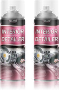 Car Interior Cleaner, Leather Cleaner, 15 oz. Large-Capacity Interior Detailer in Iron Can, Wheel Cleaner, Suitable for Cleaning Rubber, Plastic, and Leather Surfaces Inside Vehicles (2 Bottle)