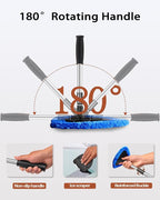 25.5” Windshield Cleaner Tool, Longer & Strong Absorbent Car Window Cleaner with 5 pcs Washable Pads and 2 pcs Spray Bottles for Car and Home Window, Blue