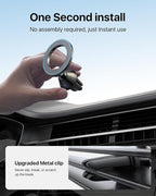 andobil for MagSafe Car Mount [Strongest Magnet, 1S Install] Magnetic Phone Holder for Car Vent 360 Adjustable Compact Magnetic Car Phone Holder Mount for iPhone 17 Pro Max 16 15 14 13 12 Plus Mini